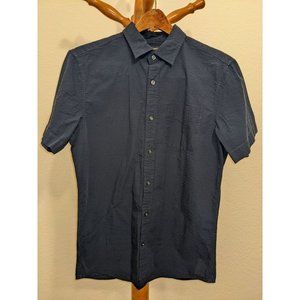 Banana Republic Men's Grant Slim Fit Short-Sleeved Shirt, Navy / Blue